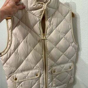 J. Crew Quilted Beige Vest